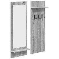 vidaXL Prikabinamas paltas Sieninis Pilkas Sonoma 70 x 10 x 90 cm