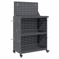 vidaXL Įrankių vežimėlis su lentyna su ratu Antracito 65 x 35 x 111 cm