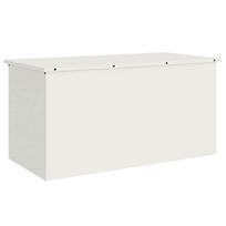 vidaXL Sodo saugojimo pagalvių dėžė Galvanizuotas plienas 220 L Balta