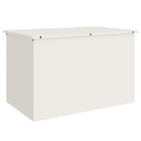 vidaXL Sodo saugojimo pagalvių dėžė Galvanizuotas plienas 175 L Balta