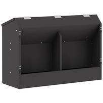 vidaXL Triušių šėrimo priemonė Juoda 64,5 x 25,5 x 45,5 cm 6 kg