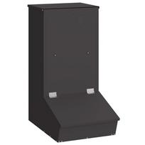 vidaXL Kiaulių šėrykla Juoda 55 x 38 x 76 cm 20 kg