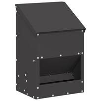 vidaXL Vištų lesykla Juoda 21 x 16 x 33 cm 3 kg
