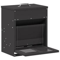 vidaXL Vištų treadle šėrykla Juoda 33 x 42 x 40 cm 10 kg