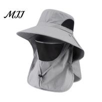 Breathable Wide Brim Cap for Travel Full Coverage Sun Hat, Fishing Hat with Neck Flap, Removable Quick Dry Gardening Flap Face UV Protection armijos žalia spalva