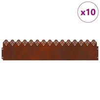 vidaXL Vejos borteliai 10 vnt. 103 x 0,05 x 22 cm Rūdijanti