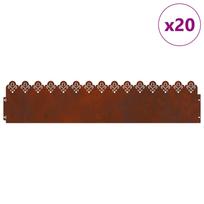 vidaXL Vejos borteliai 20 vnt. 103 x 0,05 x 22 cm Rūdijanti