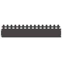 vidaXL Vejos borteliai 10 vnt. 103 x 0,05 x 22 cm Plienas Juoda