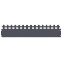 vidaXL Vejos borteliai 10 vnt. 103 x 0,05 x 22 cm Plienas Antracito
