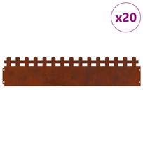 vidaXL Vejos borteliai 20 vnt. 103 x 0,05 x 22 cm Rūdijanti