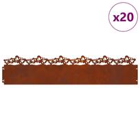 vidaXL Vejos borteliai 20 vnt. 103 x 0,05 x 22 cm Rūdijanti