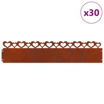 vidaXL Vejos borteliai 30 vnt. 103 x 0,05 x 22 cm Rūdijanti