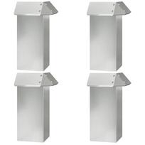 vidaXL Sraigių tvora 4 vnt. 13,5 x 13,5 x 25 cm Galvanizuotas plienas
