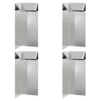 vidaXL Sraigių tvora 4 vnt. 10 x 10 x 25 cm Galvanizuotas plienas
