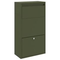 vidaXL Siuntų dėžutė Alyvuogių žalia 44 x 22 x 82 cm Plienas