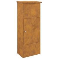 vidaXL Siuntų dėžutė su saugykla Rūdijanti 44,5 x 29 x 110,5 cm