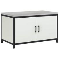 vidaXL Virtuvės Saugojimo Spintelė HATTEM Balta 90 x 50 x 53 cm