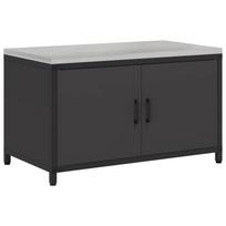 vidaXL Virtuvės Saugojimo Spintelė HATTEM Juoda 90 x 50 x 53 cm