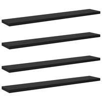 vidaXL Knygų lentyna 3 aukštų 4 vnt. 60 x 10 x 1,5 cm Apdirbta mediena