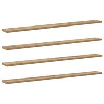 vidaXL Knygų lentyna 3 aukštų 4 vnt. 100 x 10 x 1,5 cm Ruda