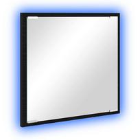 vidaXL LED vonios veidrodis Juodas ąžuolas 40 x 37 x 8.5 cm