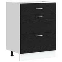 vidaXL Virtuvės Pagrindinė Spintelė Juodojo ąžuolo 60 x 46 x 81,5 cm