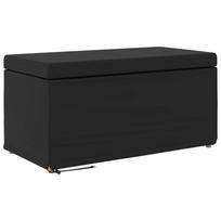 vidaXL Sūpynes Juoda 81 x 41 x 40 cm Dirbtinė Oda ir Inžinerinė Medis