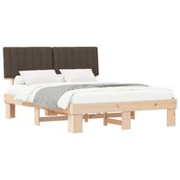 vidaXL Lovo rėmas su apmuštu galvūgaliu Taupe 160 x 200 cm