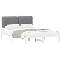 vidaXL Lovo rėmas su apmuštu galvūgaliu Šviesiai pilka 160 x 200 cm
