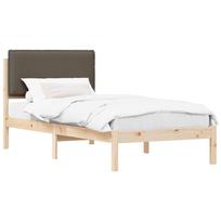 vidaXL Lovo rėmas su apmuštu galvūgaliu Taupe 80 x 200 cm