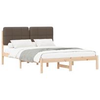 vidaXL Lovo rėmas su apmuštu galvūgaliu Taupe 160 x 200 cm