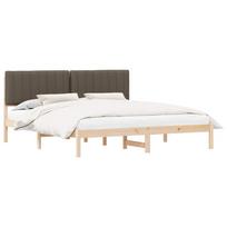 vidaXL Lovo rėmas su apmuštu galvūgaliu Taupe 180 x 200 cm