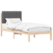 vidaXL Lovo rėmas su apmuštu galvūgaliu Tamsiai pilka 80 x 200 cm
