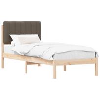 vidaXL Lovo rėmas su apmuštu galvūgaliu Taupe 80 x 200 cm