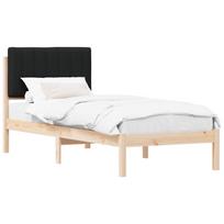 vidaXL Lovo rėmas su apmuštu galvūgaliu Juodas 80 x 200 cm