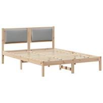 vidaXL Lovos rėmas Šviesiai pilka 160 x 200 cm Kietos pušies mediena