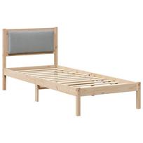 vidaXL Lovos rėmas Šviesiai pilka 80 x 200 cm Kietos pušies mediena