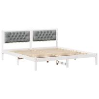 vidaXL Lovos rėmas Šviesiai pilka 160 x 200 cm Kietos pušies mediena