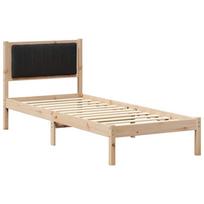 vidaXL Lovo rėmas su apmuštu galvūgaliu Juoda 80 x 200 cm