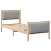 vidaXL Lovos rėmas su galvūgalio Šviesiai pilka 80 x 200 cm audinys