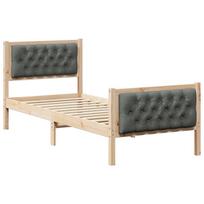 vidaXL Lovos rėmas Tamsiai pilka 80 x 200 cm Kietos pušies mediena