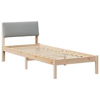 vidaXL Lovos rėmas Ruda ir šviesiai pilka 80 x 200 cm Pušies masyvas