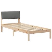 vidaXL Lovos rėmas ruda ir tamsiai pilka 80 x 200 cm Pušies masyvas