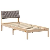 vidaXL Lovos rėmas Ruda ir taupe 80 x 200 cm Pušies masyvas