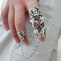 Madingas Japonijos Anime Hitman Reborn Sąnario Žiedas Brangakmenių Besisukantys Žiedai Cosplay Rekvizitas Figūrėlės Žaislai Punk Gotika Gerbėjų Šventės Dovanos mėlyna