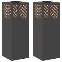 vidaXL Saulės LED šaligatvio šviesa 2 vnt. Šilta balta 18 x 18 x 50 cm