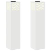 vidaXL Saulės LED šaligatvio šviesa 2 vnt. Šilta balta 18 x 18 x 80 cm