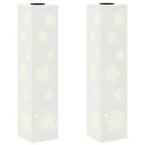 vidaXL Saulės LED šaligatvio šviesa 2 vnt. Šilta balta 18 x 18 x 80 cm