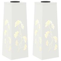 vidaXL Saulės LED šaligatvio šviesa 2 vnt. Šilta balta 18 x 18 x 50 cm