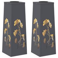 vidaXL Saulės LED šaligatvio šviesa 2 vnt. Šilta balta 18 x 18 x 50 cm